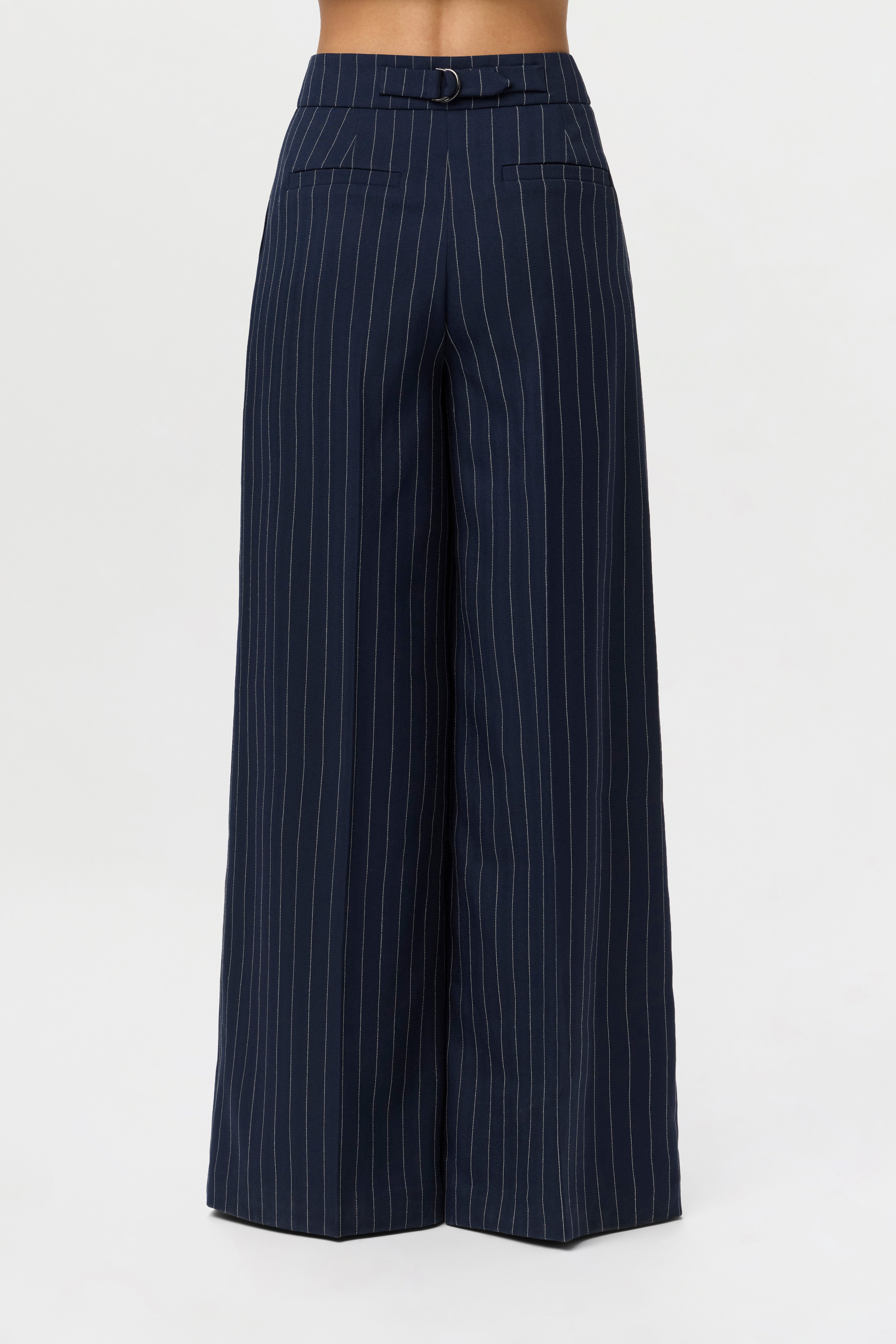 Suiting Pinstripe Wide-Leg Pant