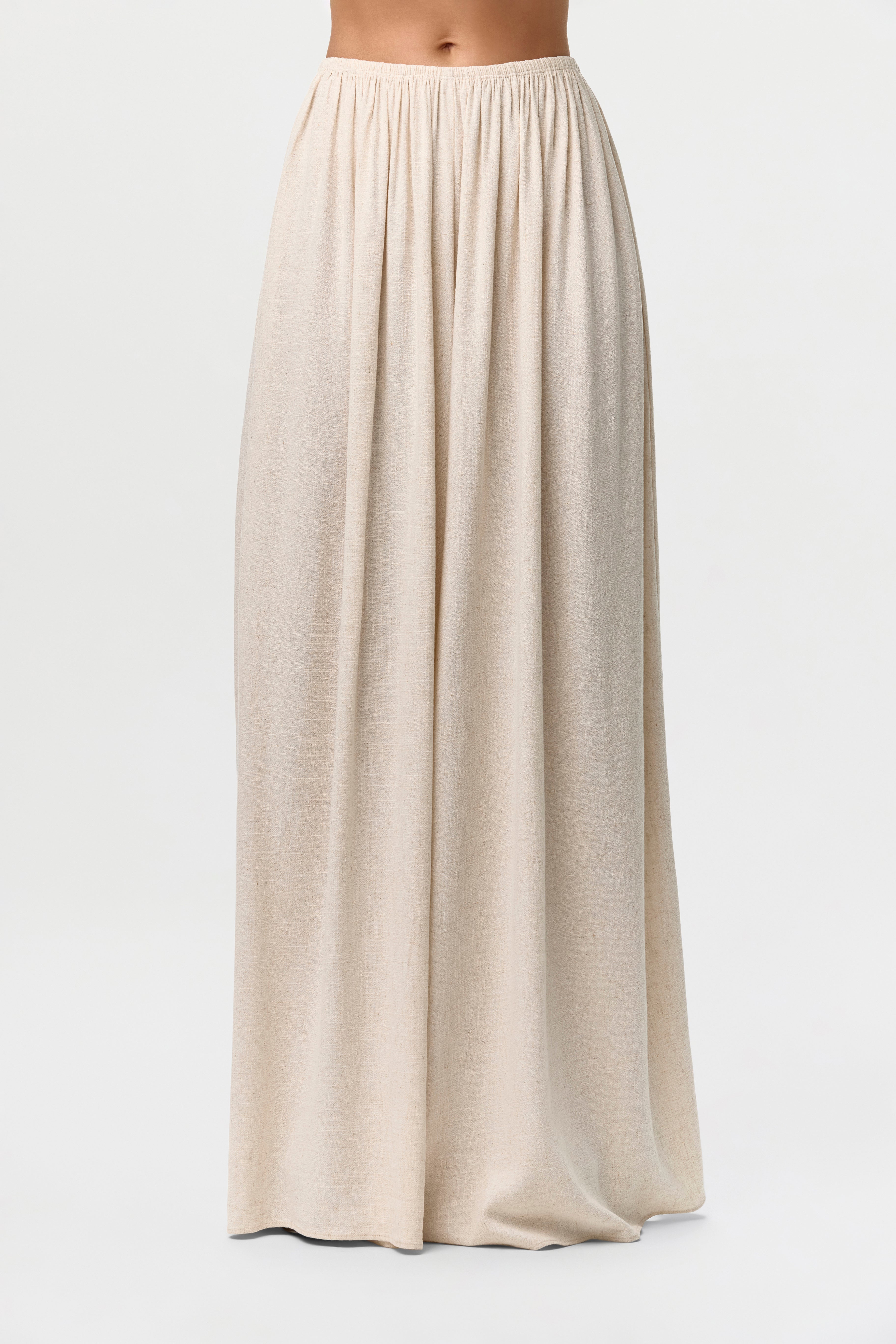 Linen Pleated Wide Leg Pants