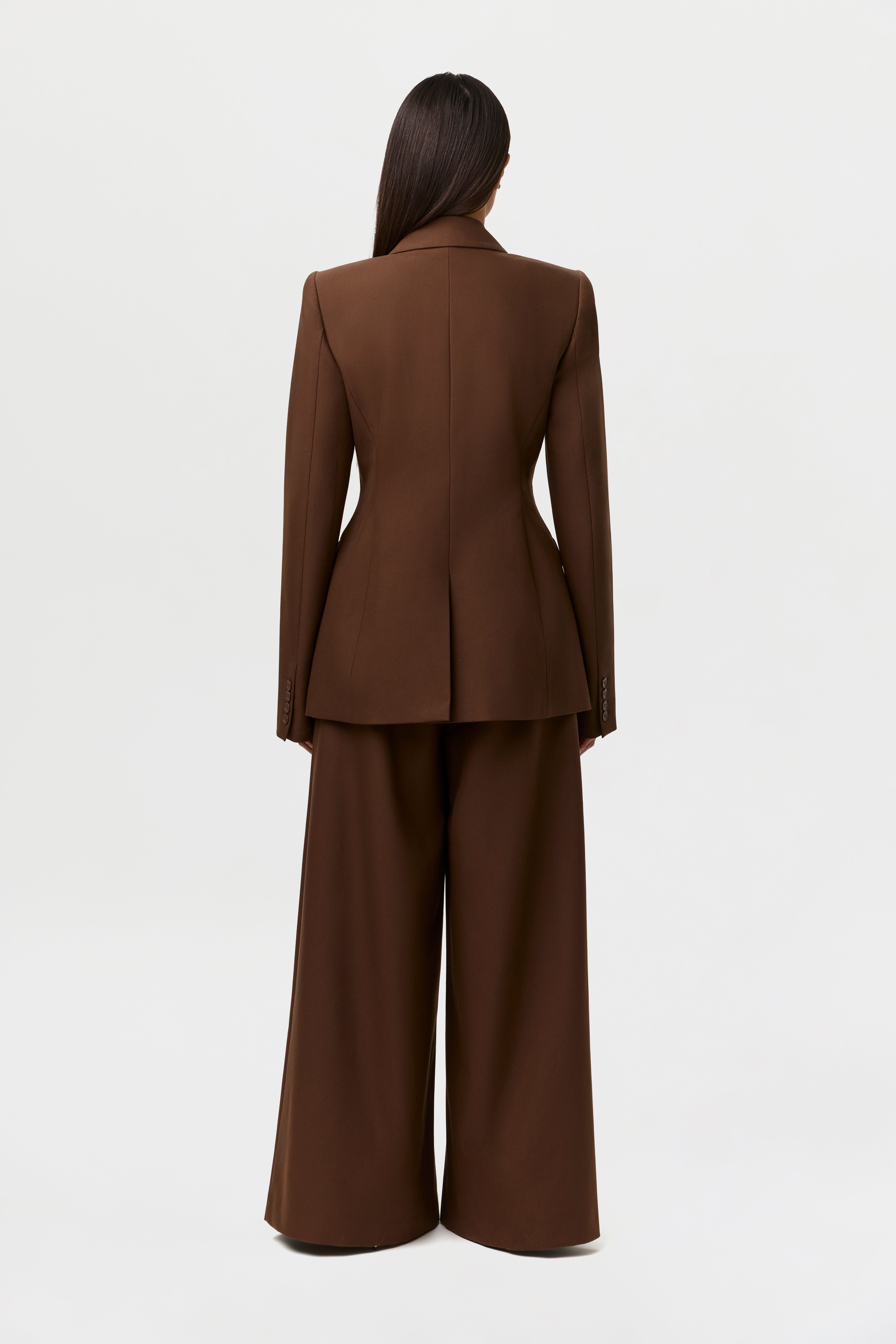 Suiting Pleated Wide-Leg Pant