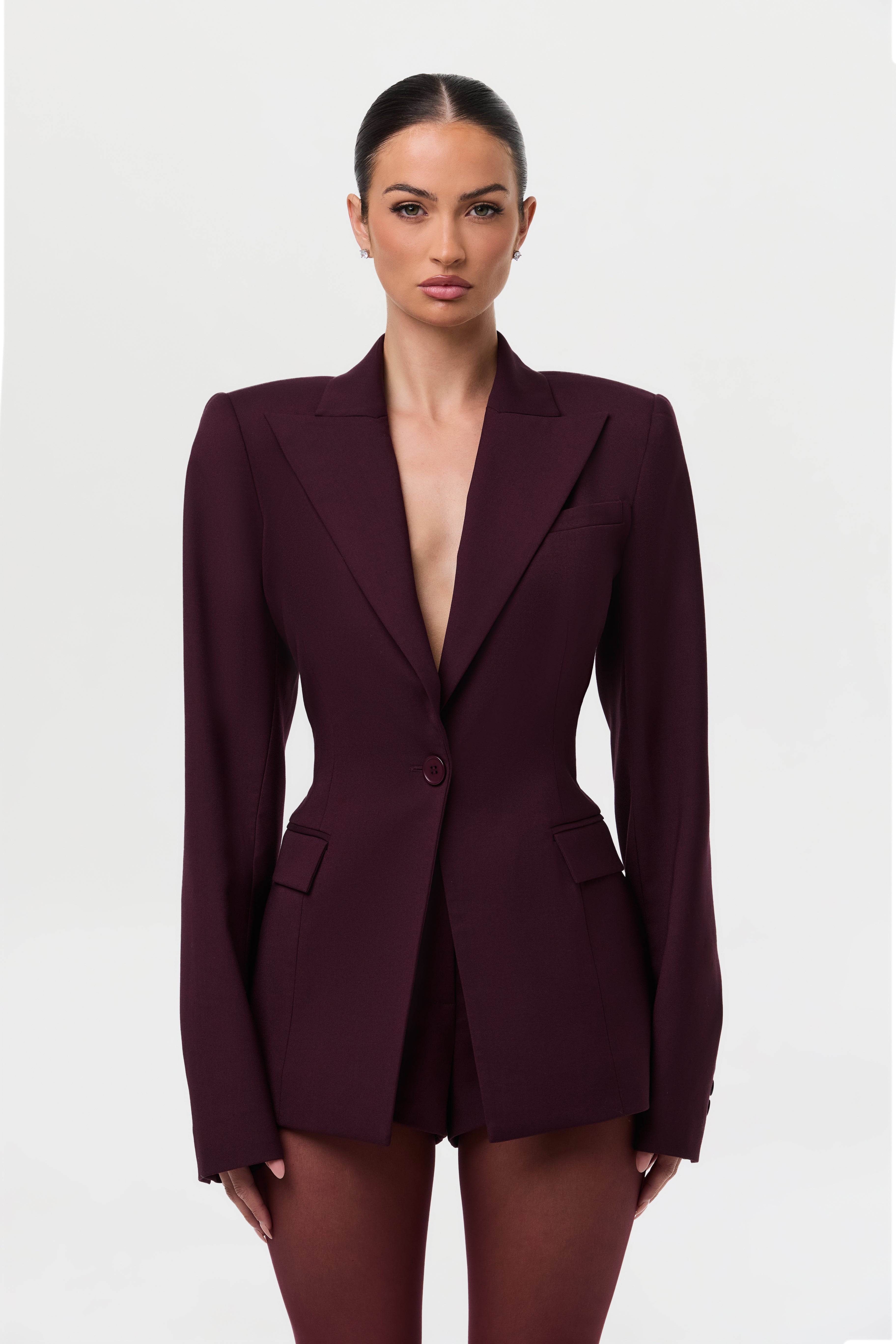 High Waist Suited Shorts