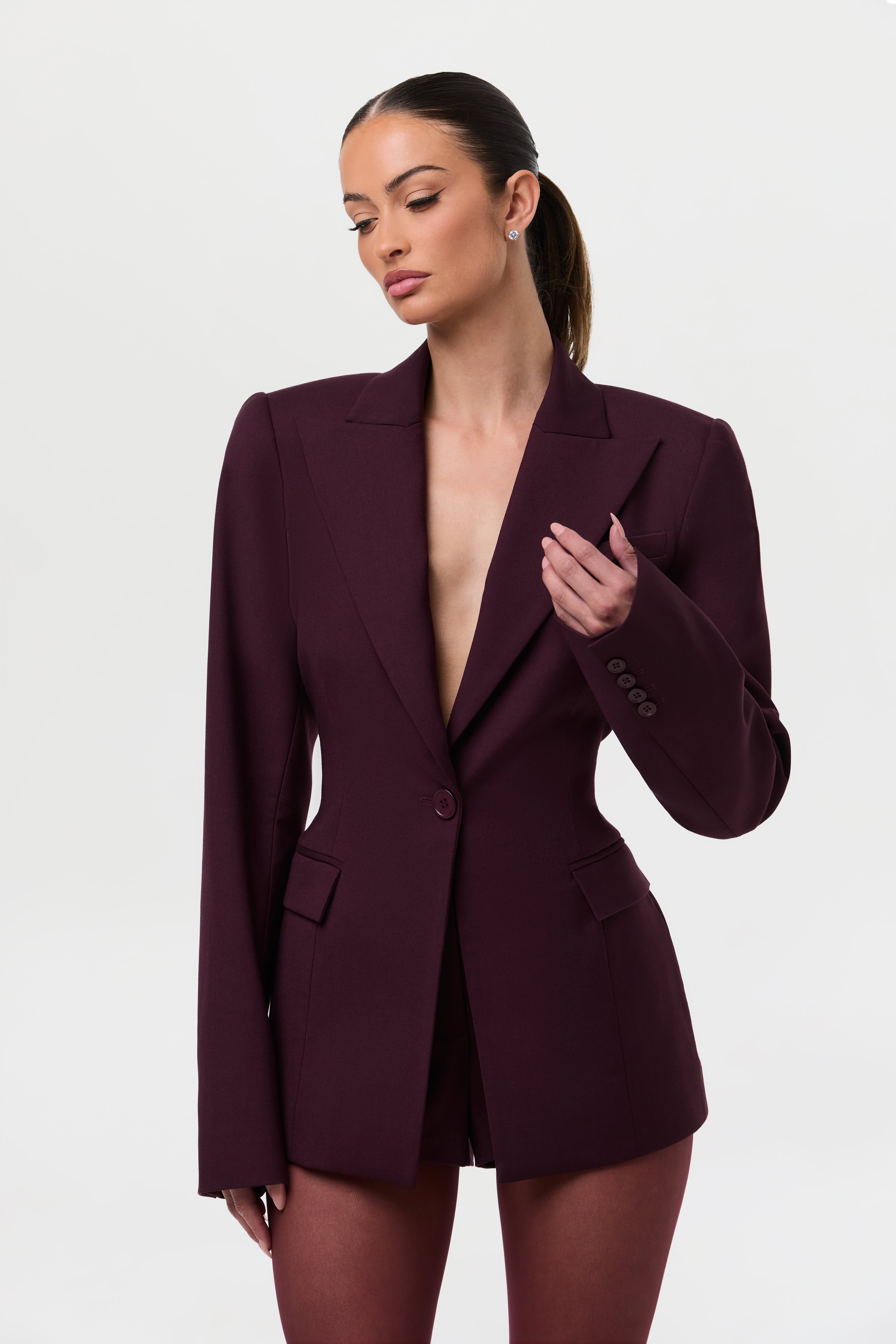 High Waist Suited Shorts