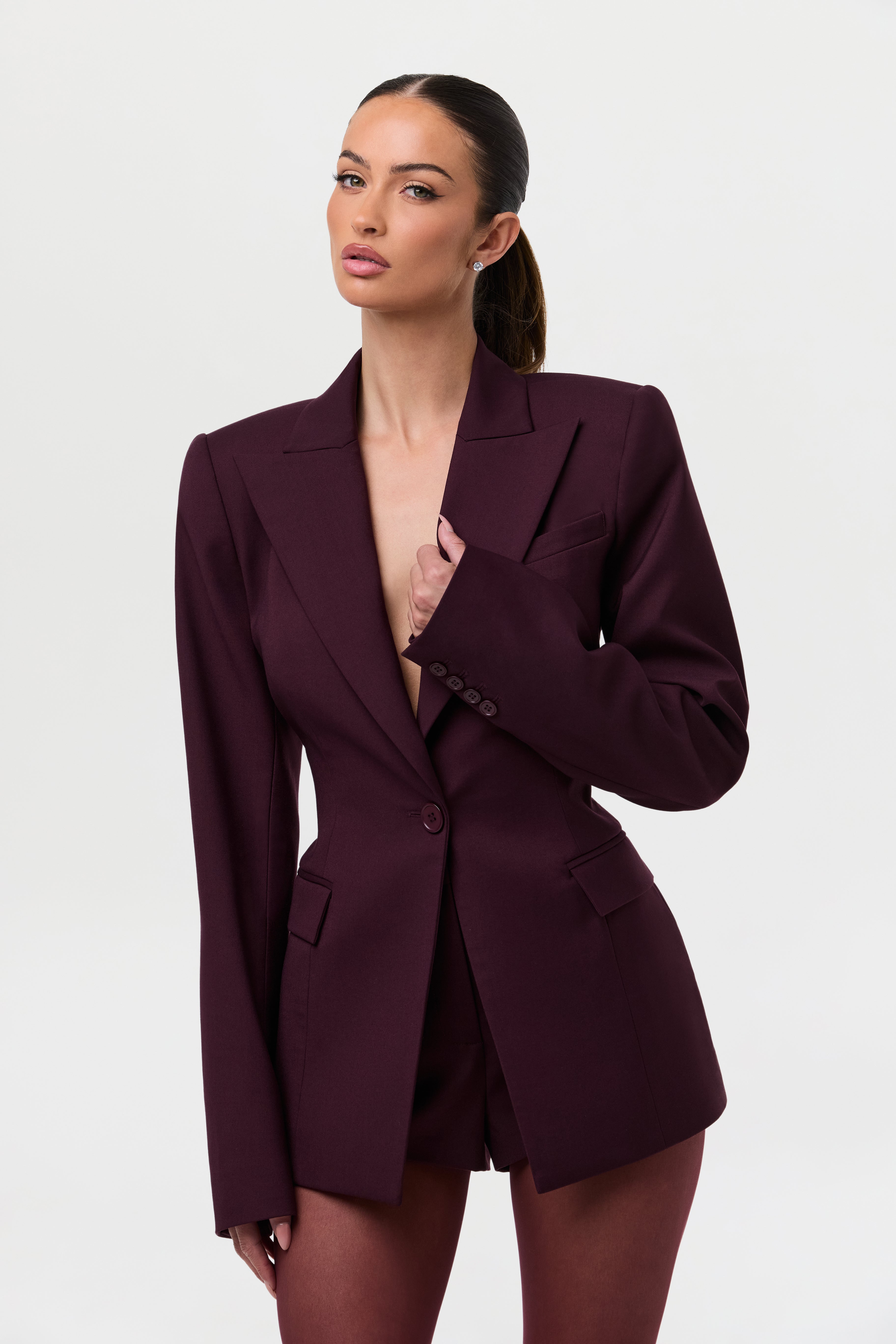 High Waist Suited Shorts