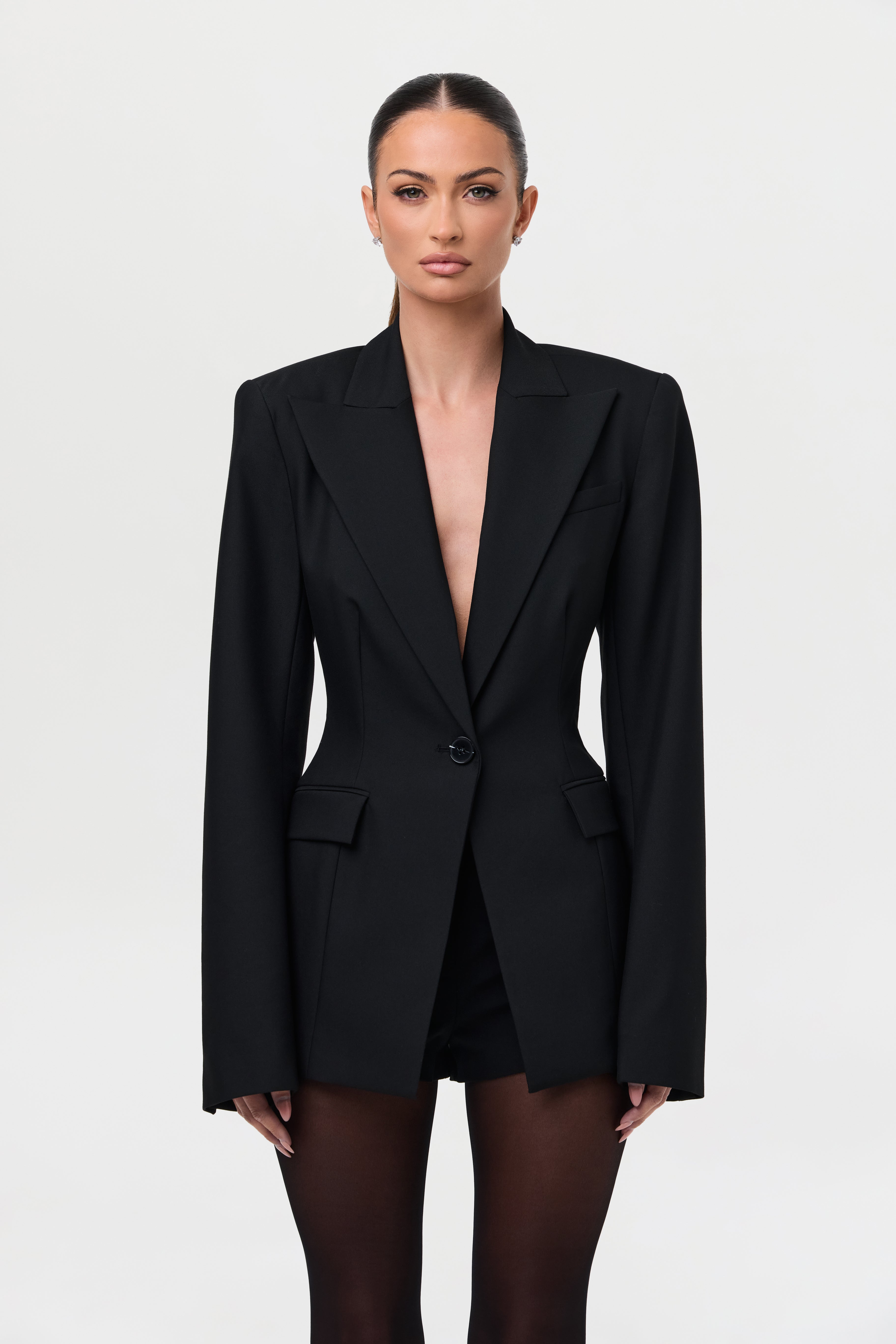 High Waist Suited Shorts