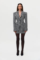 Tweed Houndstooth Mini Skirt