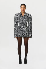Suiting Zebra Jacquard Mini Skirt