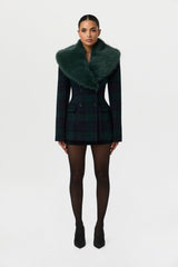 Suiting Plaid Mini Skirt