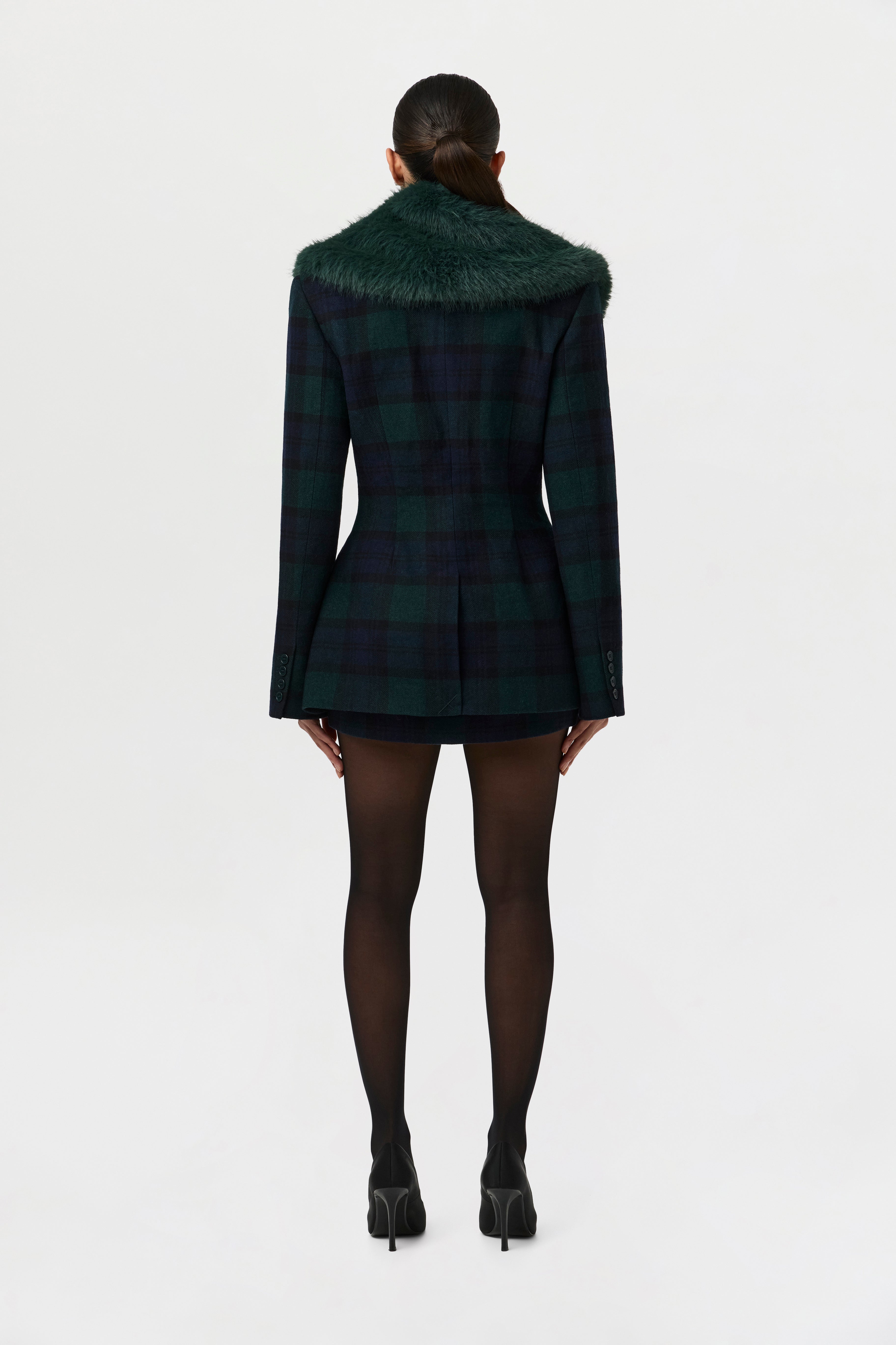 Suiting Plaid Mini Skirt