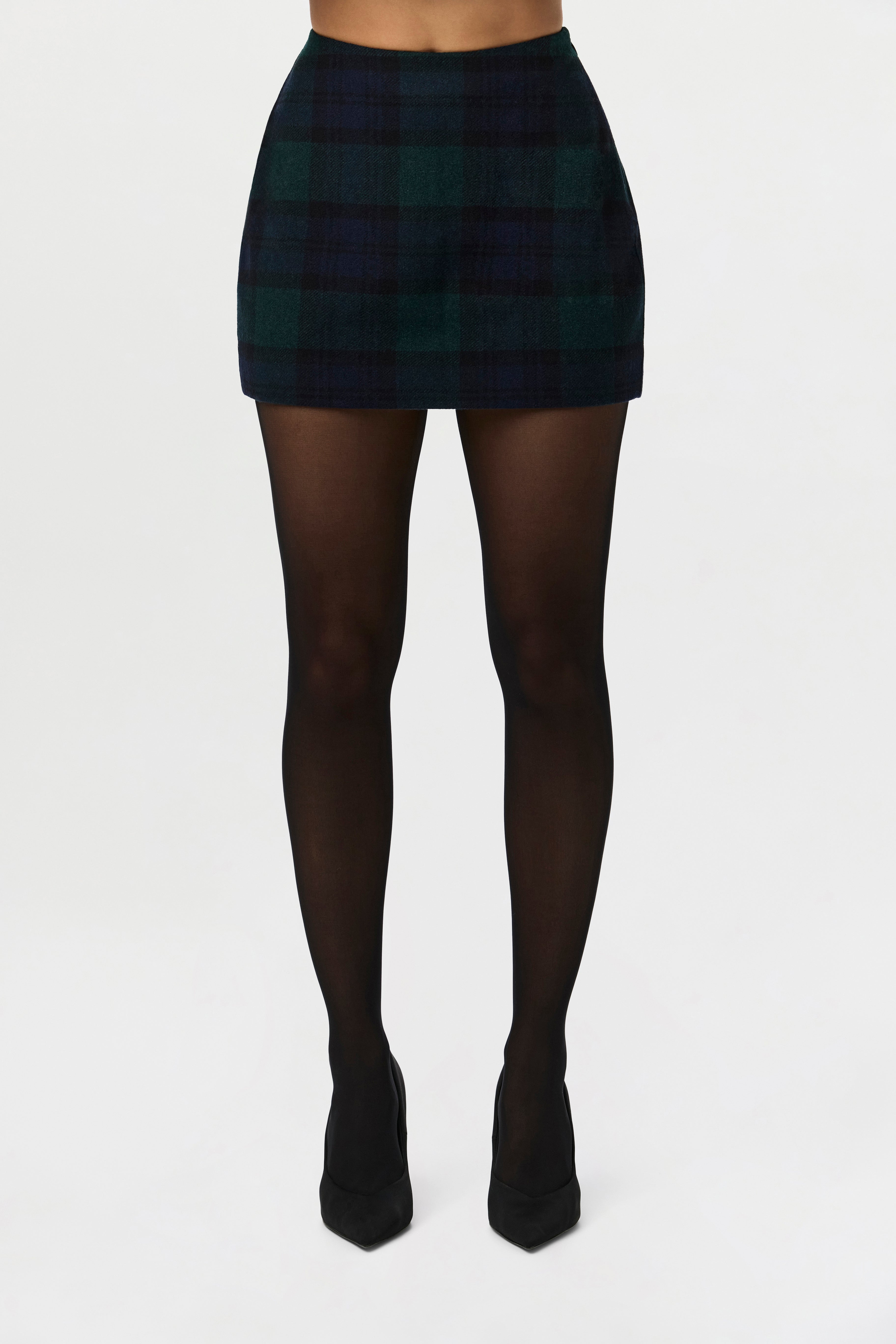 Suiting Plaid Mini Skirt
