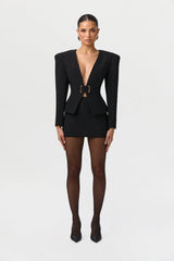 Suiting High Waist Mini Skirt