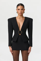Suiting High Waist Mini Skirt