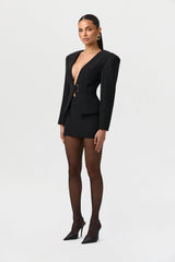 Suiting High Waist Mini Skirt