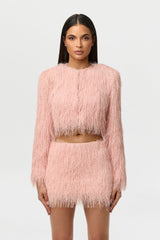 Faux Fringe Mini Skirt