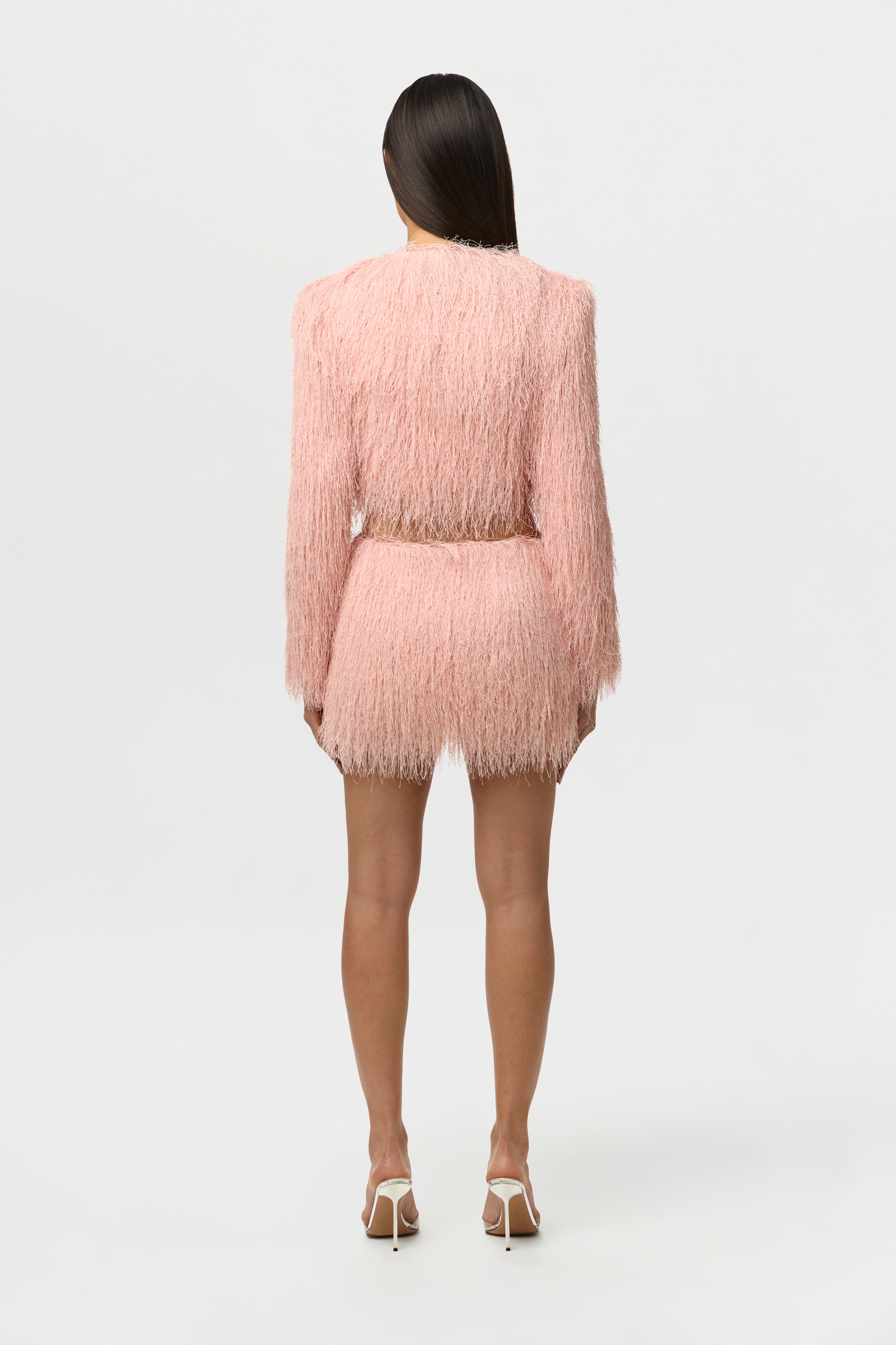 Faux Fringe Mini Skirt