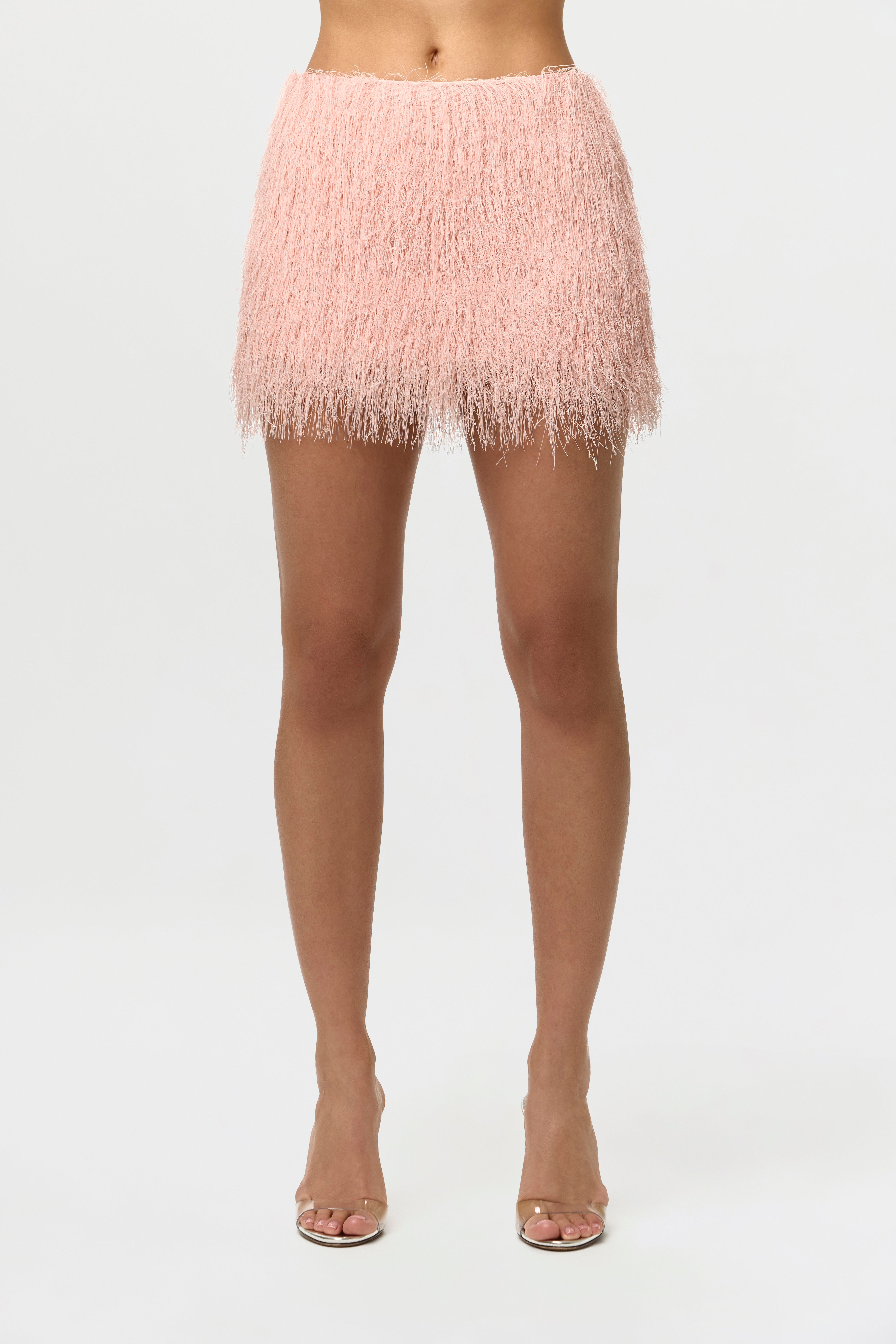 Faux Fringe Mini Skirt