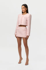 Tweed Sequin Mini Skirt