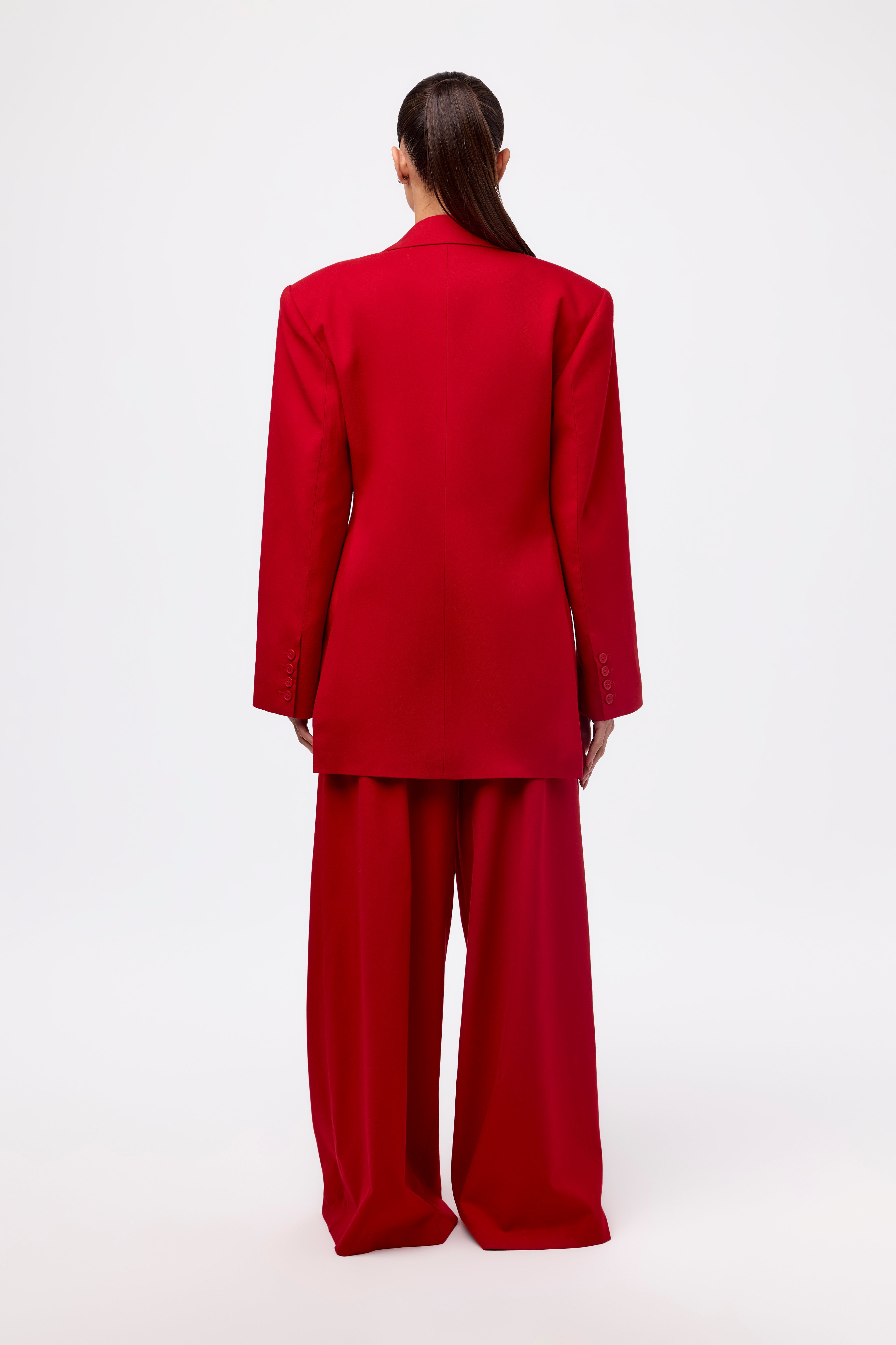 Suiting Pleated Wide-Leg Pant