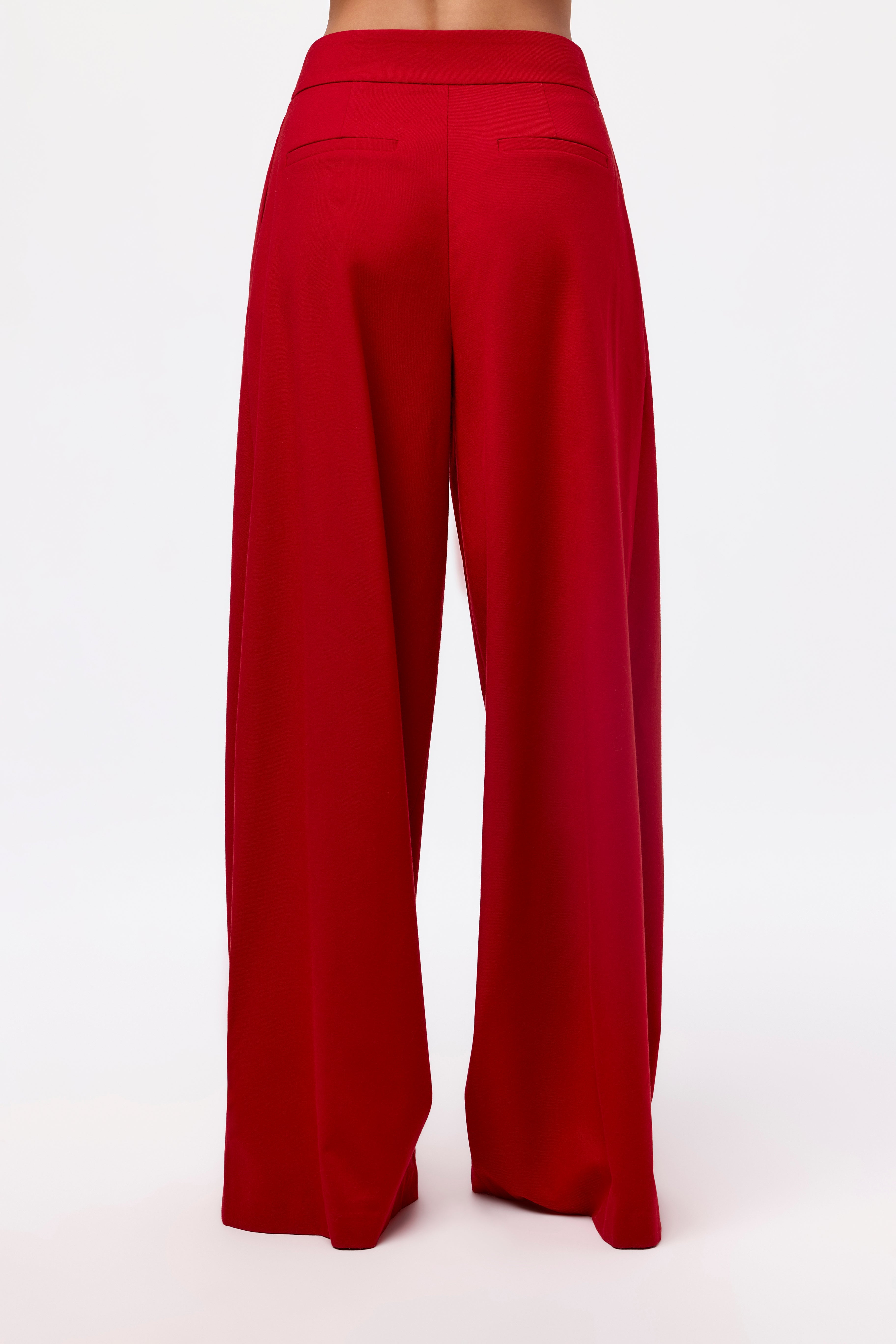 Suiting Pleated Wide-Leg Pant